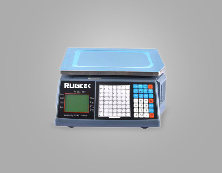 Rugtek RLS-1000B Thermal Label Printing Scale | Commercial Weighing Scale with Barcode Label Printing for Supermarkets & Grocery Stores