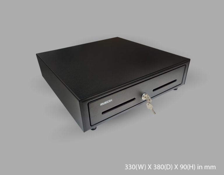 CR-330 Metal Cash Drawer | Commercial POS Cash Drawer with RJ11 Printer Connectivity for Retail Billing