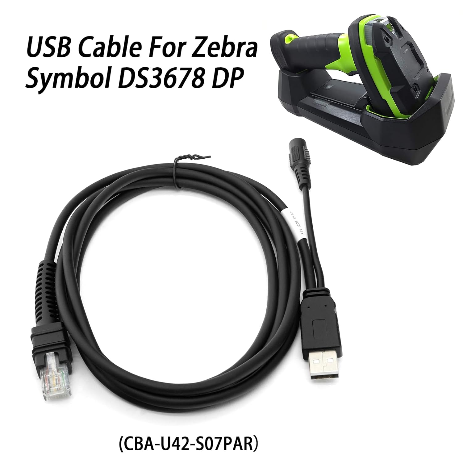 Zebra USB Connection Cable CBA-U42-S07PAR | 2m Shielded Power + Data Cable | Buy in India