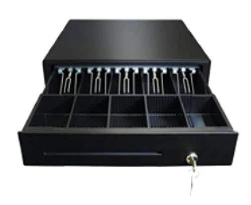 Rugtek CR-410 Metal Cash Drawer for POS Billing | Heavy-Duty Cash Drawer with RJ11/RJ12 Support for Retail & Supermarket Counters