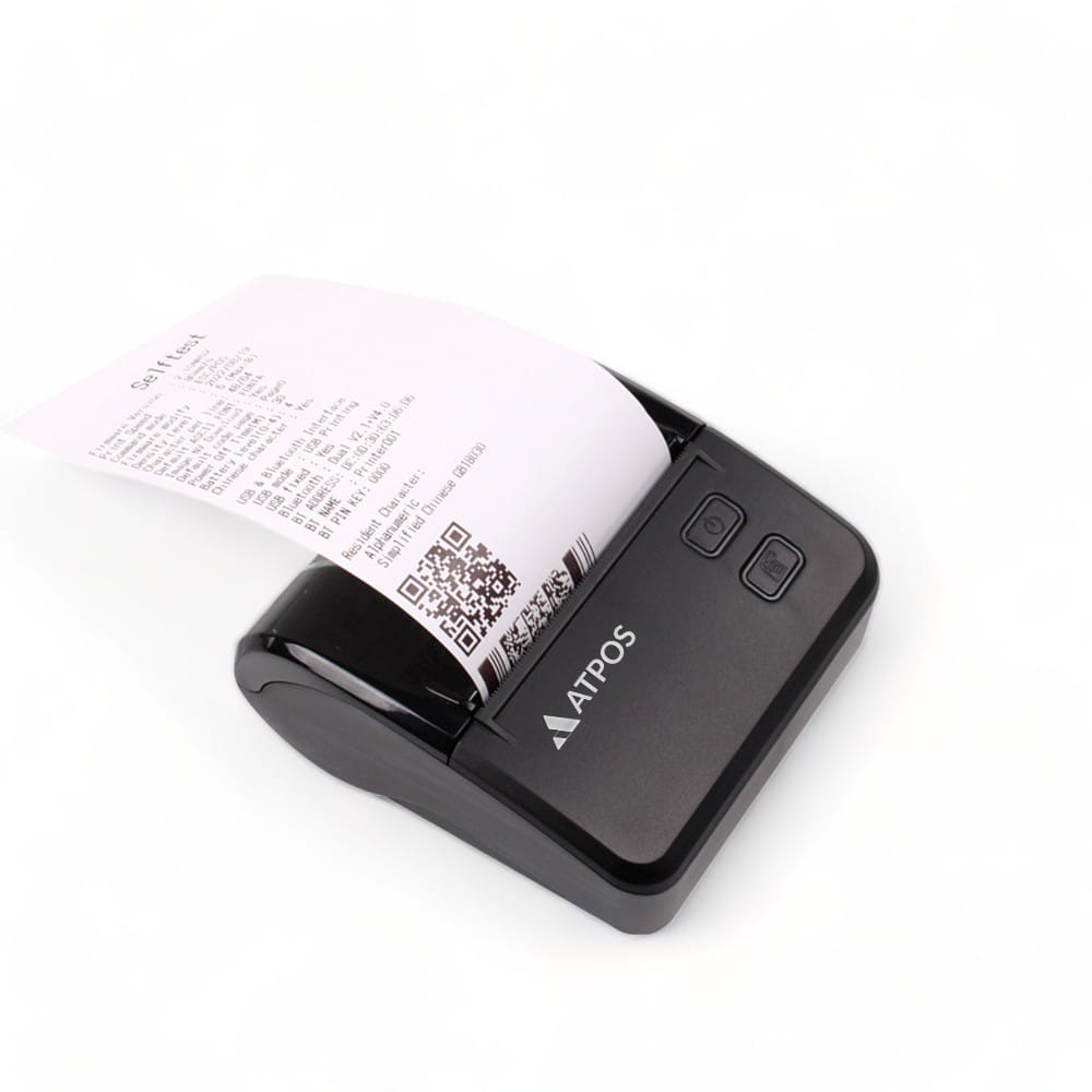 Atpos M80 80mm Portable Bluetooth Thermal Receipt Printer | Rechargeable 3-Inch Mobile POS Printer for Android & Retail Billing | POSMEA India