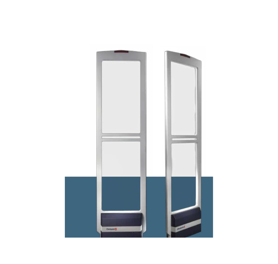 Metal detector with clear glass panels on a white background Checkpoint AMF10 AM EAS Security Antenna | Anti-Theft Retail Gate India