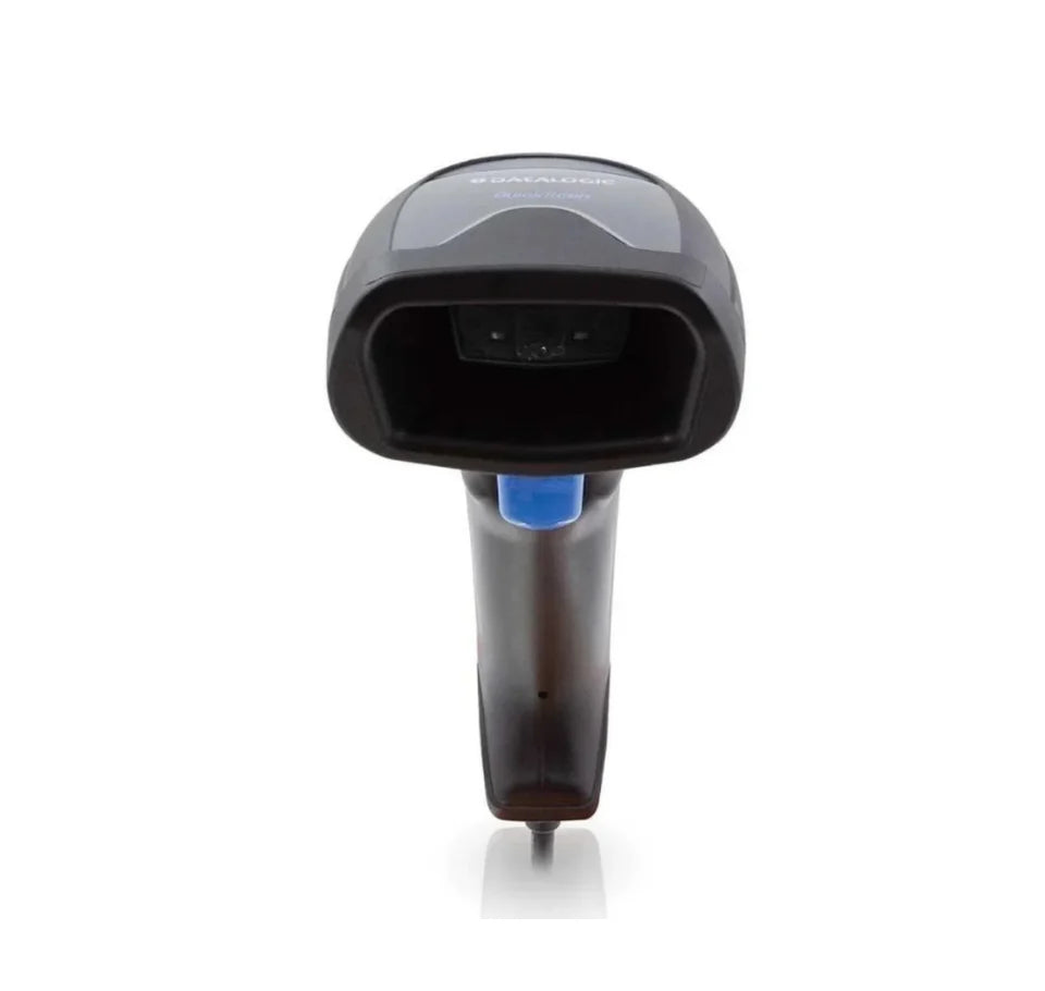 Barcode scanner with a black and gray design on a white background - Datalogic GD4132 Barcode Scanner in India, India | Fast 1D Handheld Scanner – POSMEA