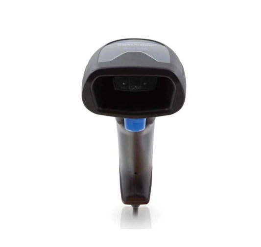 Barcode scanner with a black and gray design on a white background - Datalogic GD4132 Barcode Scanner in India, India | Fast 1D Handheld Scanner – POSMEA