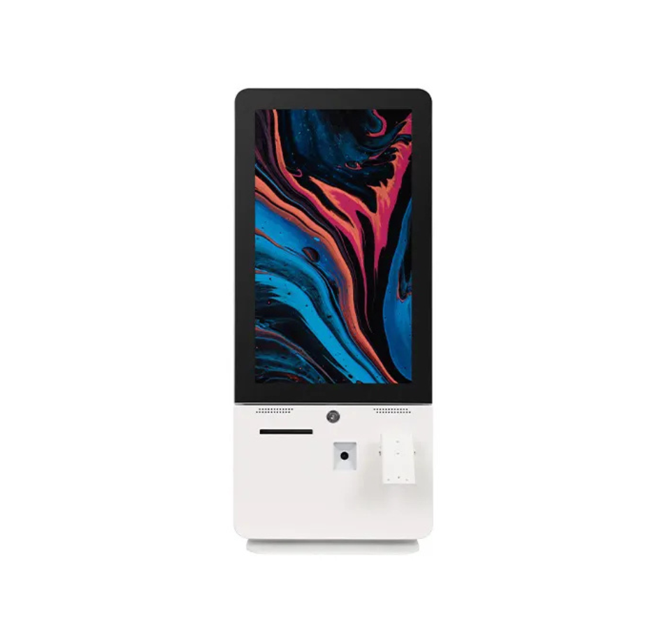 Digital kiosk with a colorful display on a white background i5 11th Gen + Bixolon Printer | 21.5" Touch – POSMEA India 