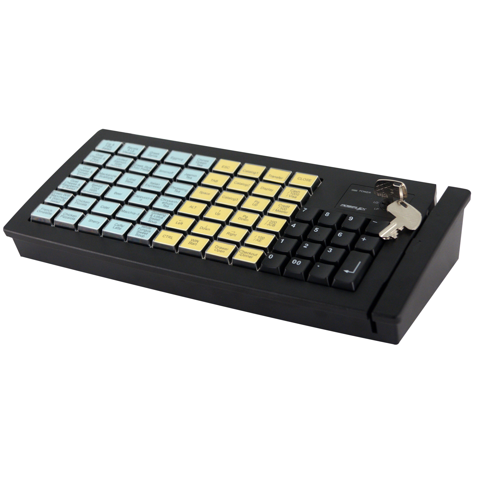 Compact Programmable POS Keyboard USB Interface | 40-Key POS Keyboard with MSR Support for Retail & Restaurant Billing