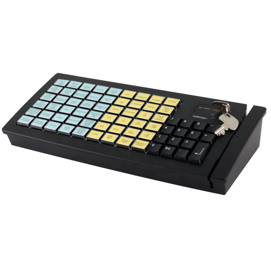 Compact Programmable POS Keyboard USB Interface | 40-Key POS Keyboard with MSR Support for Retail & Restaurant Billing
