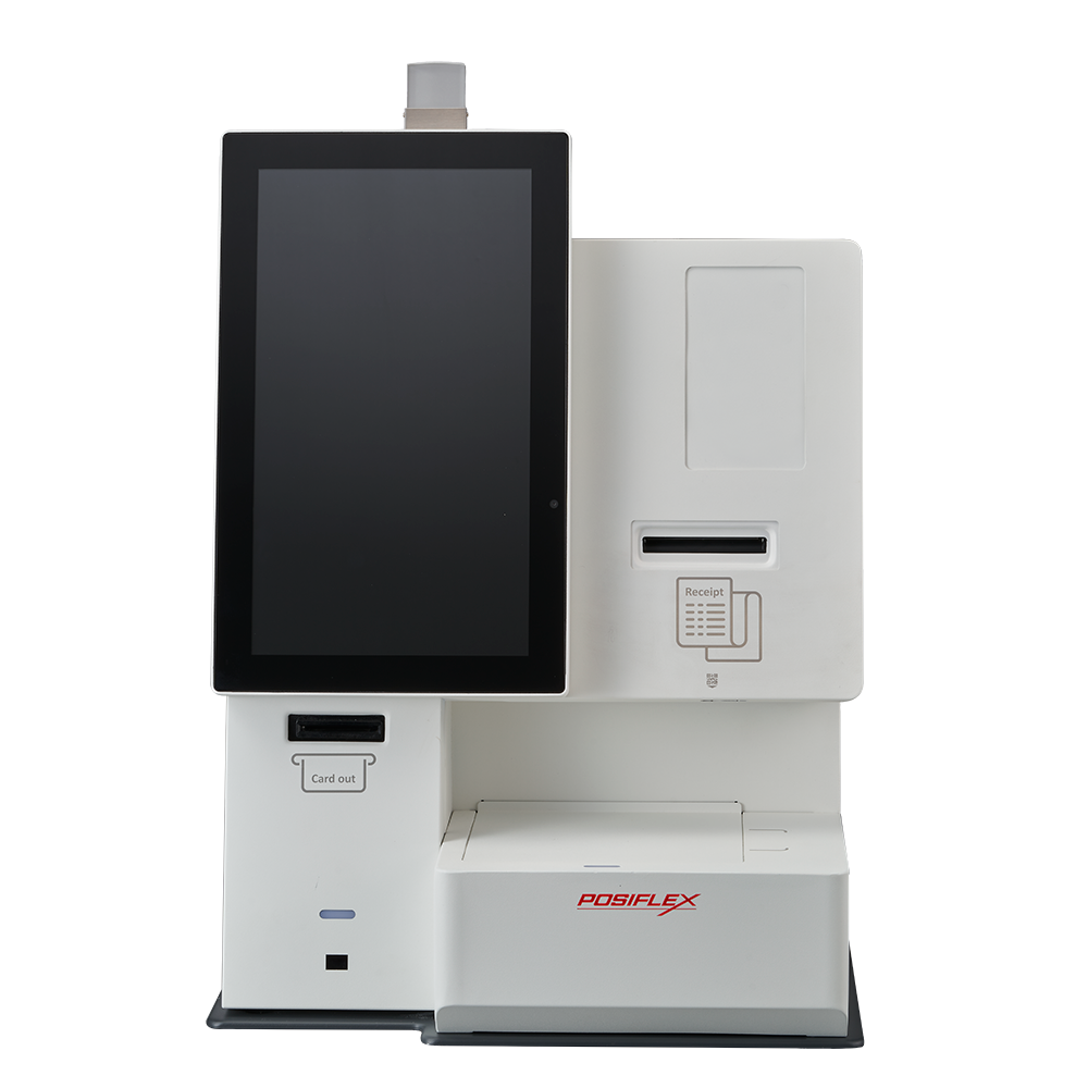 front view - POSIFLEX HK-1600 Series Hotel Self Check-In Kiosk | Smart Hotel Check-Out & Hospitality Kiosk Solution