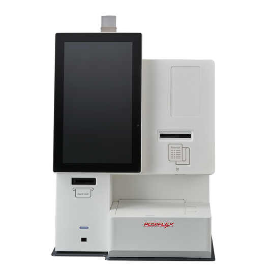front view - POSIFLEX HK-1600 Series Hotel Self Check-In Kiosk | Smart Hotel Check-Out & Hospitality Kiosk Solution
