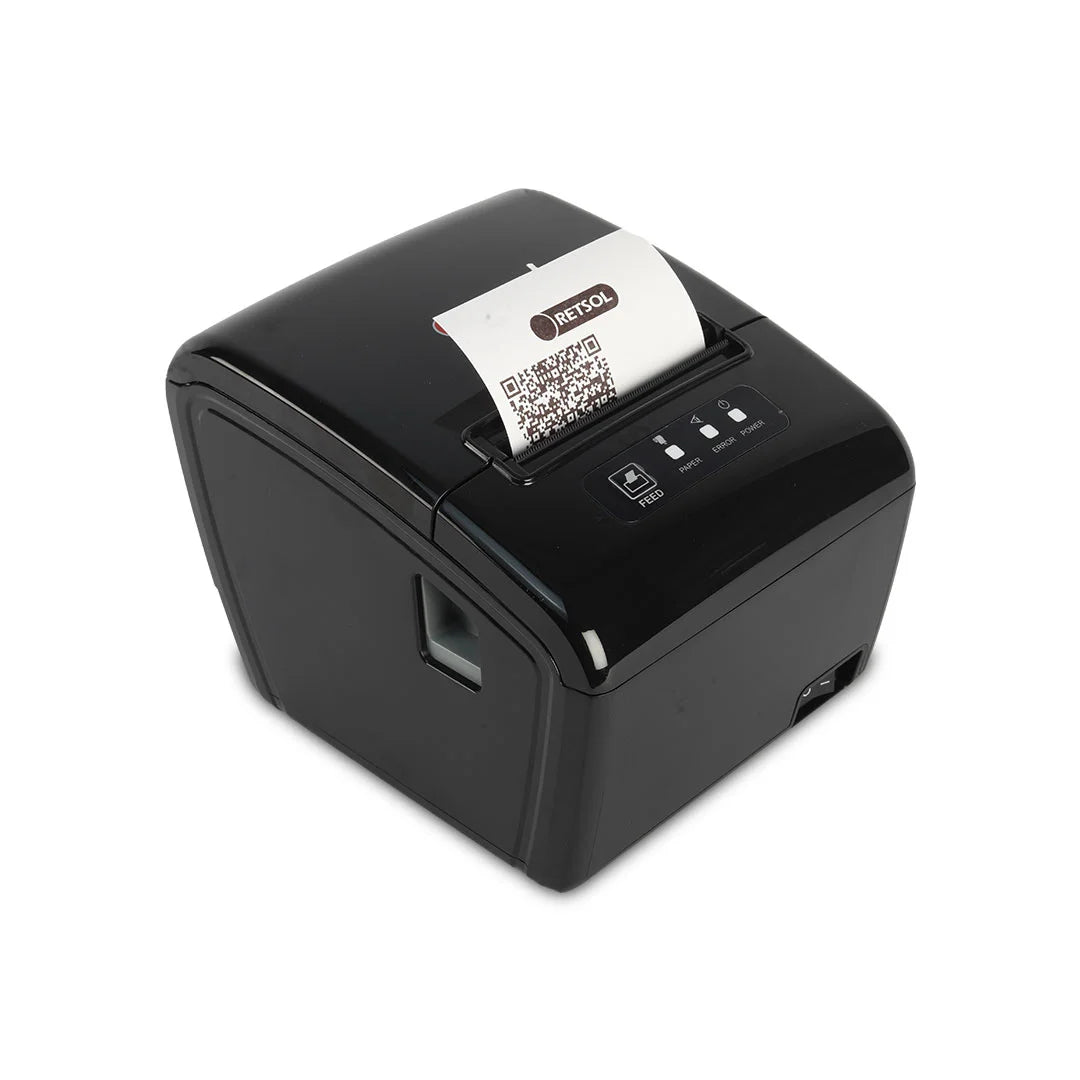 RETSOL RTP-82UE 80mm Thermal Receipt Printer | USB + LAN POS Printer | 230mm/s Auto Cutter | POSMEA India