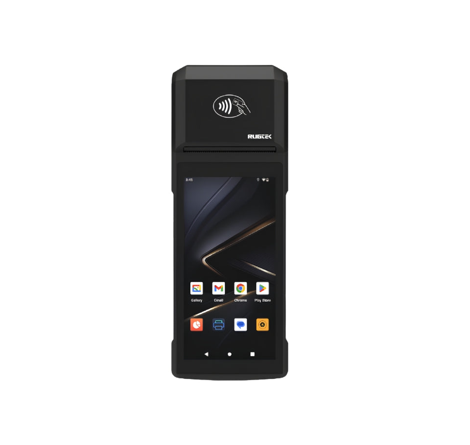 Rugtek i1H Powerful Mobile POS | Android 14 Handheld POS Terminal with Built-in 58mm Thermal Printer for Delivery, Warehouse & Mobile Billing