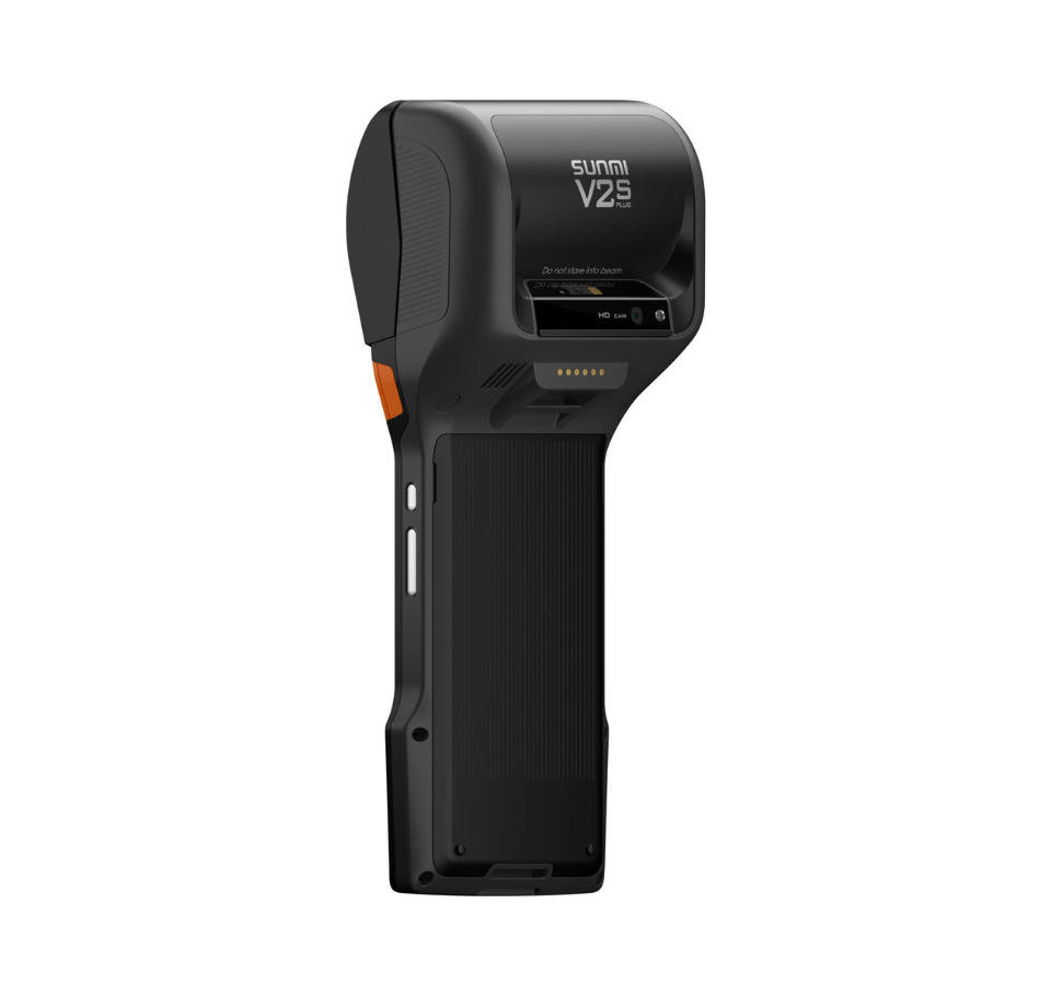 Black handheld device with 'Sunmi V25' branding on a white background  Portable Alternative to ELO POS Machine in India – POSMEA 