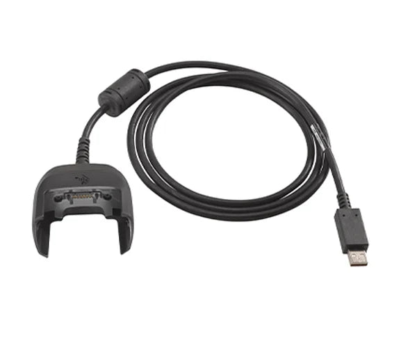 Black USB cable with connectors on a white background - Zebra MC33 USB Communication & Charging Cable Posmea In  India 