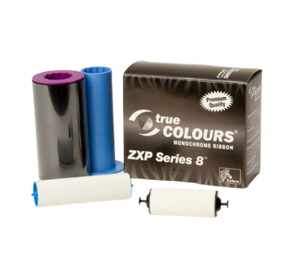 Zebra ZXP Series 8 Black Monochrome Ribbon | 2500 Prints Card Printer Ribbon India – Compatible with ZXP Series 8 & 9