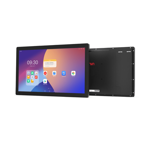 Digital display screen with on-screen interface and black bezel Retail POS System in India – POSMEA