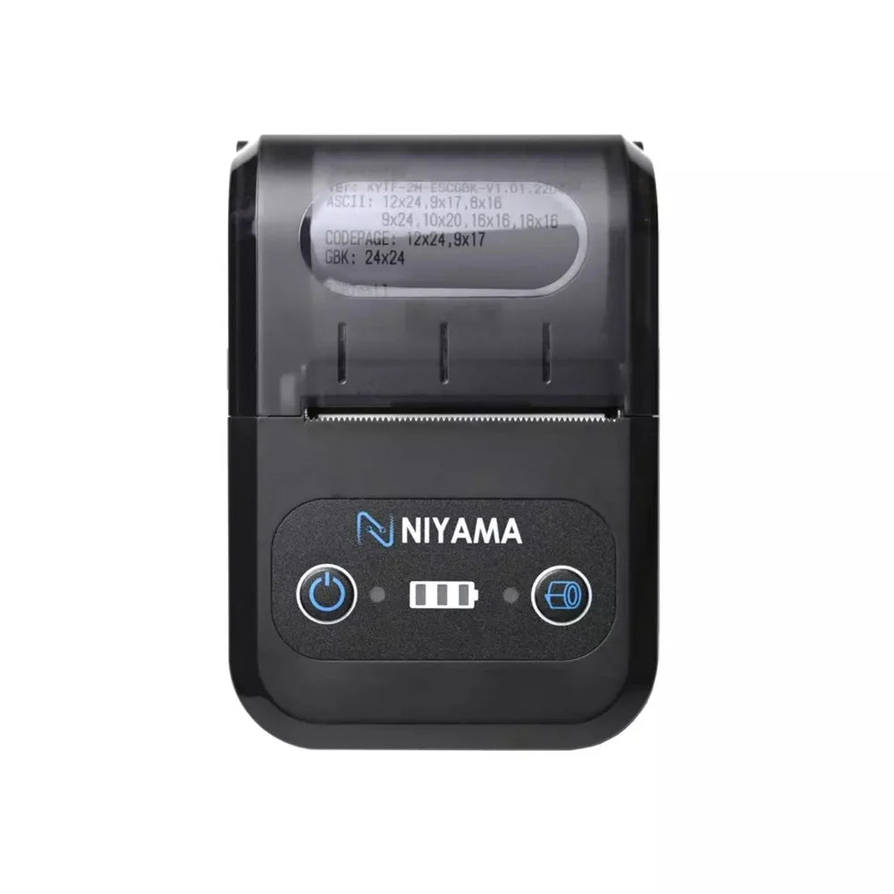 Niyama BT-58 Black 2 Inch Wireless Bluetooth Receipt Printer | 58mm Portable Thermal POS Printer for Android & Retail Billing | POSMEA India